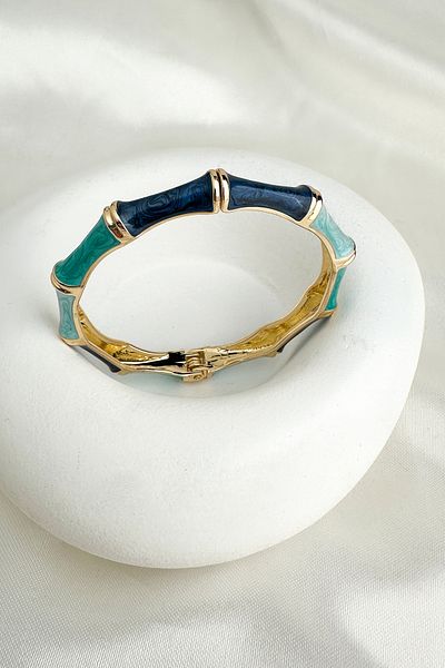 Modex Special Series Enameled Rods Clamp Bracelet (Diameter: 6cm)