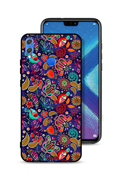 Tolwak غطاء حماية لهاتف Honor 8X بنقشة أوراق طيور وزهور ملونة