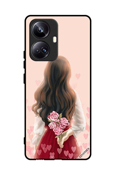 Covernex غطاء حماية لهاتف Realme 10 Pro Plus فتاة تخفي الزهور