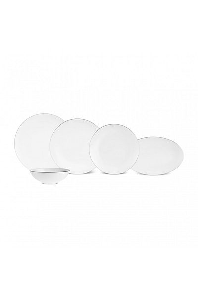 Karaca Fine Pearl Extra Chanak 55-teiliges Tafelservice Für 12 Personen Platin