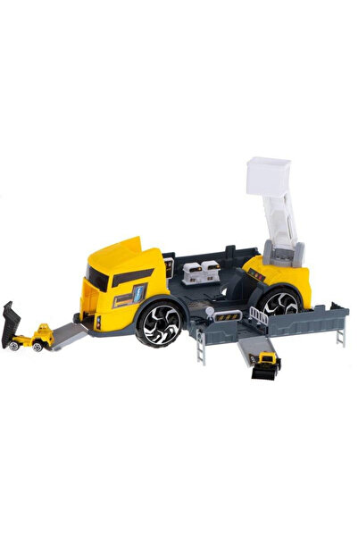 kik Camion 2 in 1 cu 2 autoturisme Galben