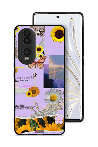 Tolwak غطاء حماية لهاتف Honor 70 بملصقات عباد الشمس الجميلة