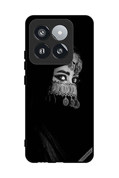 Covernex غطاء حماية لهاتف شاومي 14 برو، فتاة ذات عيون جميلة ووجه مزين بالمجوهرات