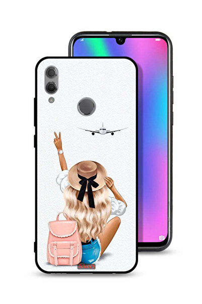Tolwak غطاء حماية لهاتف Honor 10 Lite بتصميم فتاة تحب السفر