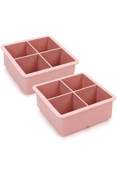 Blackstone Silicone Ice Tray, 2 Piece Set, Ice Cube Mould Peach Color (4 Cubes)