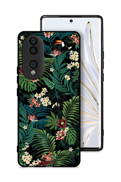 Tolwak غطاء حماية لهاتف Honor 70 بنقشة أوراق استوائية