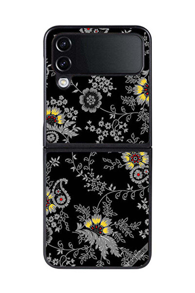 Covernex غطاء حماية لهاتف سامسونج جالاكسي زد فليب 4 بخلفية زهور فنية