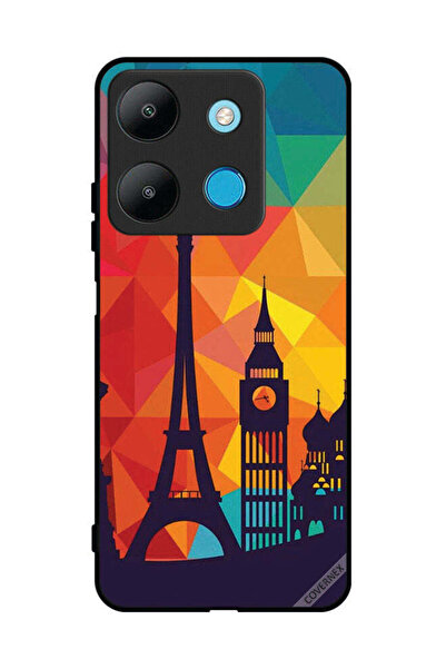 Covernex غطاء حماية لهاتف إنفينيكس سمارت 7 بنقشة باريس الملونة