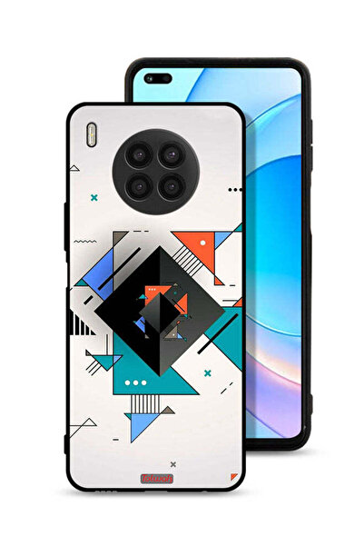 Tolwak غطاء حماية لهاتف Honor 50 Lite بأشكال مربعة ومثلثة ونمط تجريدي