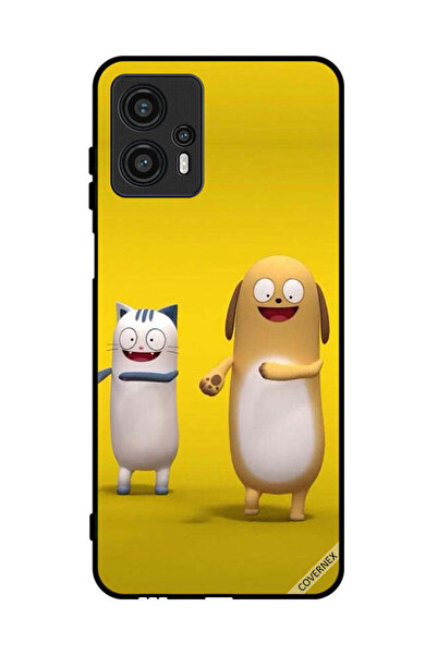 Covernex غطاء حماية لهاتف موتورولا موتو جي 13 قصة قطة وكلب