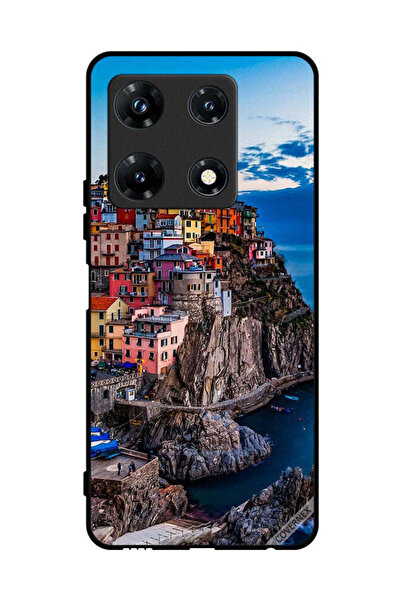 Covernex غطاء حماية لهاتف إنفينيكس نوت 30 برو - منازل ملونة على البحر