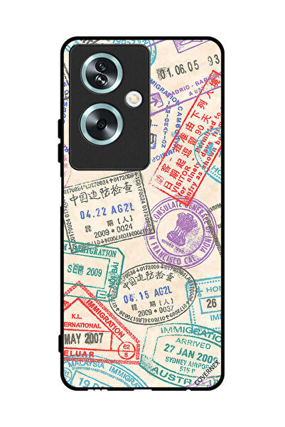 Covernex غطاء حماية لهاتف Oppo A79 بنمط طوابع السفر