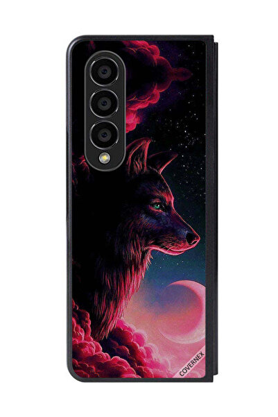 Covernex غطاء حماية لهاتف سامسونج جالاكسي زد فولد 4 برسومات الذئب