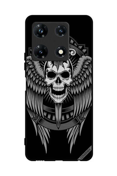 Covernex غطاء حماية لهاتف Infinix Note 30 Pro بتصميم جمجمة وأجنحة نسر