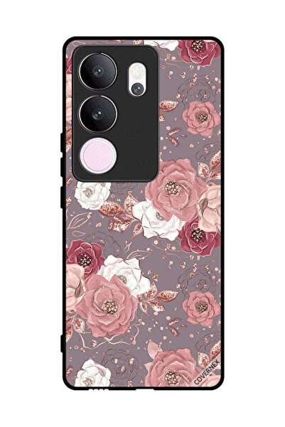 Covernex غطاء حماية لهاتف فيفو V29 برو بخلفية زهرية