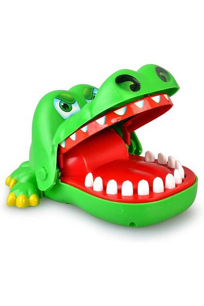 OEM Mini joc pentru copii Croco la dentist Imk verde, ochii de crocodil pot fi în galben și alb