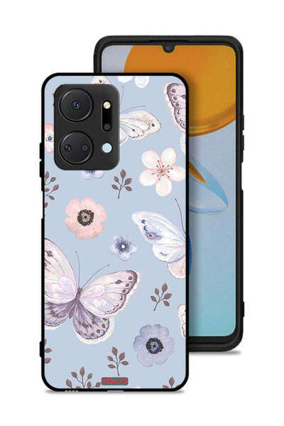 Tolwak غطاء حماية لهاتف Honor X7a بنقشة فراشات وزهور