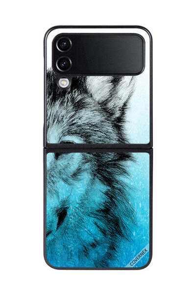 Covernex غطاء حماية لهاتف سامسونج جالاكسي زد فليب 4 - وجه ذئب نصفي