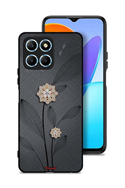 Tolwak غطاء حماية لهاتف Honor X8 5G برسومات زهور ماسية