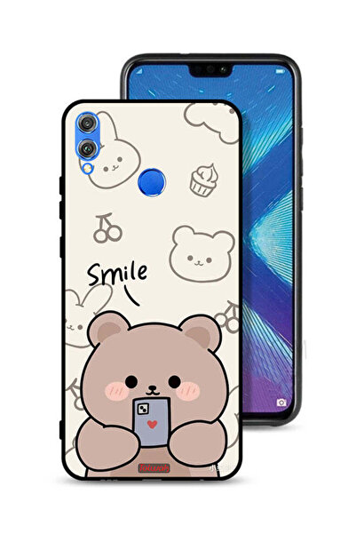 Tolwak غطاء حماية لهاتف Honor 8X برسومات الدب المبتسم