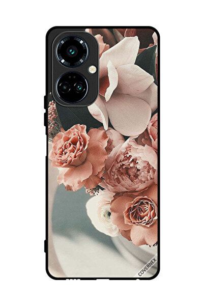 Covernex غطاء حماية لهاتف تكنو كامون 19 - باقة من أزهار الخوخ الجميلة