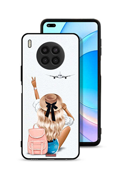 Tolwak غطاء حماية لهاتف هواوي نوفا 8i بتصميم فتاة تحب السفر