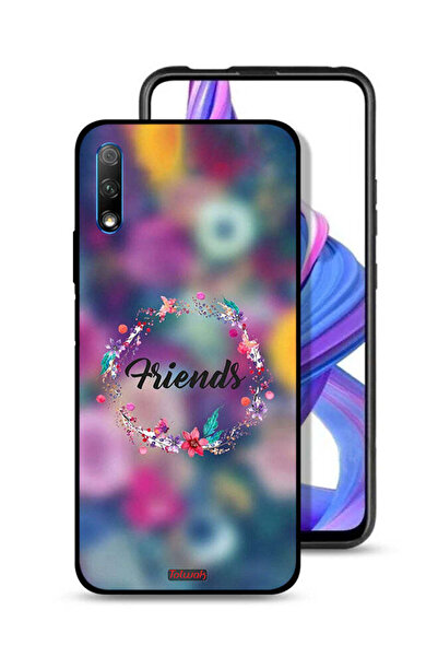 Tolwak غطاء حماية لهاتف Honor 9X (الصين) بتصميم خاتم أصدقاء الزهور