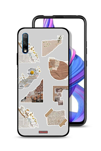 Tolwak غطاء حماية لهاتف Honor 9X (الصين) مصنوع من قطع من الملصقات الورقية