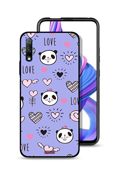 Tolwak غطاء حماية لهاتف Honor 9X (الصين) بتصميم الحب وخربشة الباندا