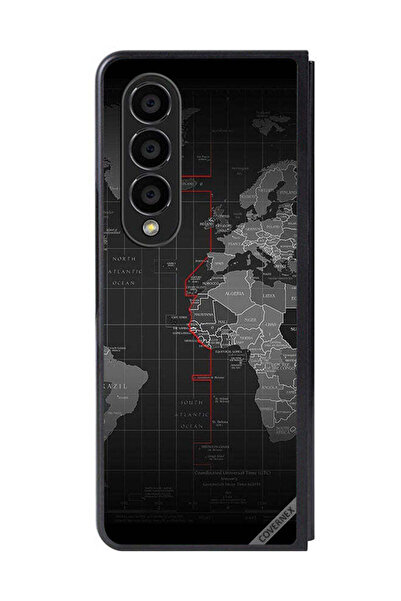 Covernex غطاء حماية لهاتف سامسونج جالاكسي زد فولد 4 مع خريطة العالم