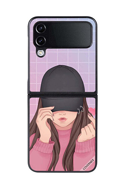 Covernex غطاء حماية لهاتف سامسونج جالاكسي زد فليب 4 - قبعة سناب لوف جيرل