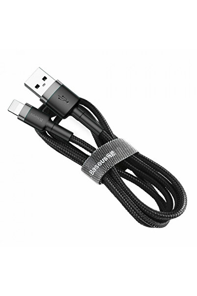 Baseus Καλώδιο δεδομένων USB σε Lightning, 2A, 3m, Καλώδια Baseus - Γκρι Μαύρο