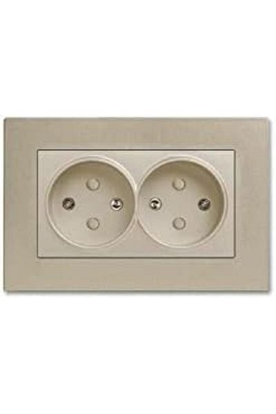 Mena Rise Diyar-Ifırsatshop Novella Bronze Double Grounded Socket Child Protection 1017157