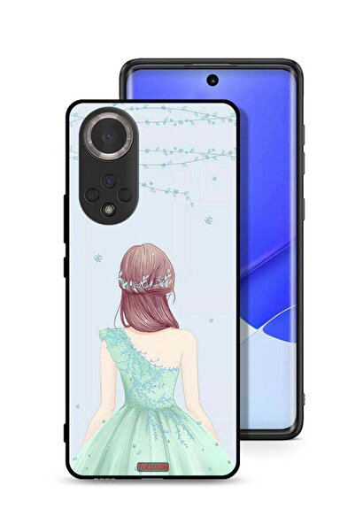 Tolwak غطاء حماية لهاتف Honor 50 بتصميم فتاة لطيفة ترتدي فستانًا مزهرًا