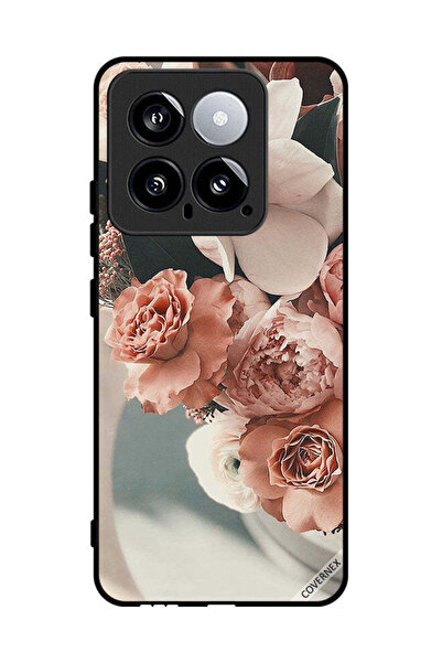 Covernex غطاء حماية لهاتف شاومي 14 بباقة من أزهار الخوخ الجميلة
