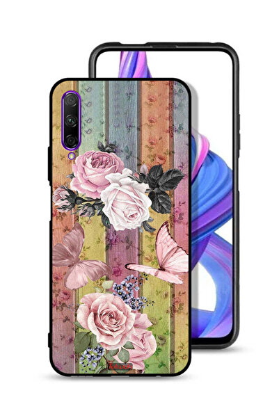 Tolwak Honor 9X Pro Protective Case Cover Peach Butterflies And Roses