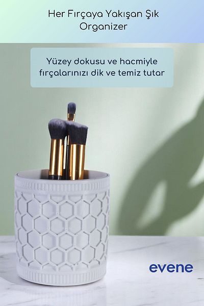 Evene Organizer μακιγιάζ Θήκη για πινέλο μακιγιάζ Organizer Organizer Λευκό Χρώμα Μοντέλο 81