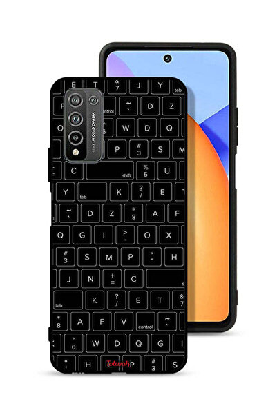Tolwak غطاء حماية لهاتف Honor 10X Lite بنمط مفاتيح لوحة المفاتيح العشوائية