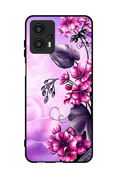 Covernex غطاء حماية لهاتف موتورولا موتو جي 13 بخلفية زهور رومانسية