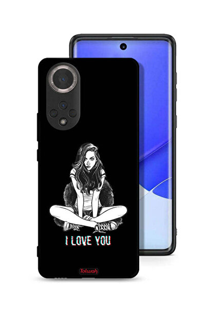Tolwak غطاء حماية لهاتف Honor 50 مطبوع عليه عبارة "أحبك"