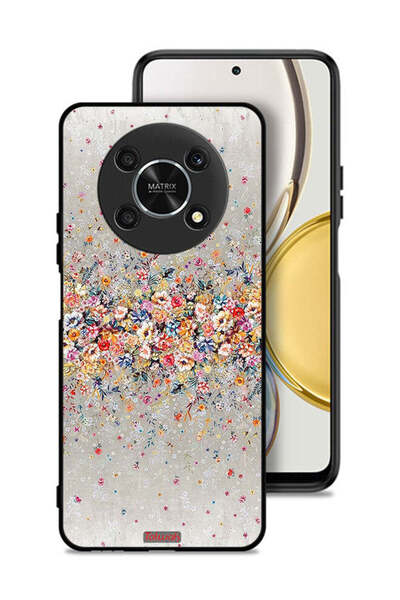 Tolwak غطاء حماية لهاتف Honor X30 5G بنقشة زهور صغيرة وفن تجريدي