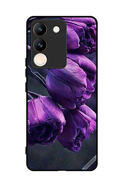 Covernex غطاء حماية لهاتف فيفو V29e - زهور داكنة