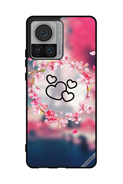 Covernex غطاء حماية لهاتف موتورولا إيدج 30 ألترا مع مشبك فني على شكل قلوب