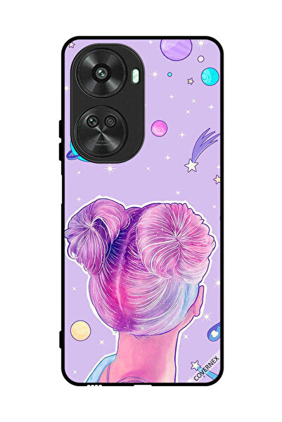 Covernex غطاء حماية لهاتف هواوي نوفا 11 إس إي - لوحة فنية لفتاة ونجوم الفضاء