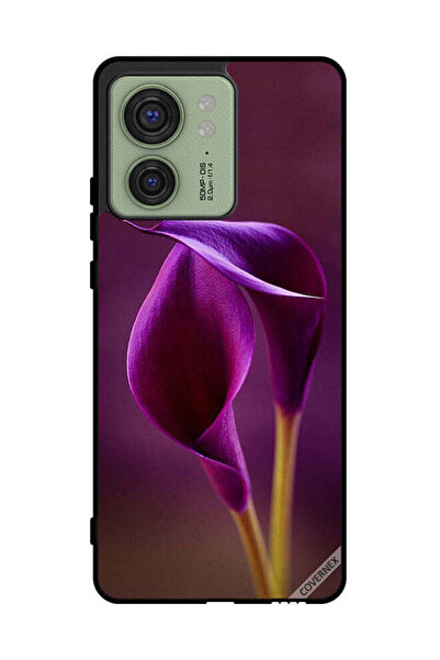 Covernex غطاء حماية لهاتف موتورولا إيدج 40 مع زهرتين جميلتين