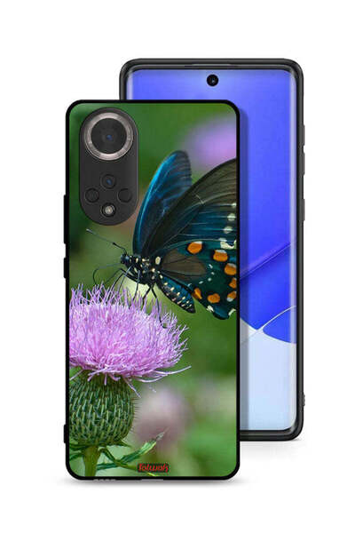 Tolwak غطاء حماية لهاتف Honor 50 بتصميم فراشة تجلس على زهرة