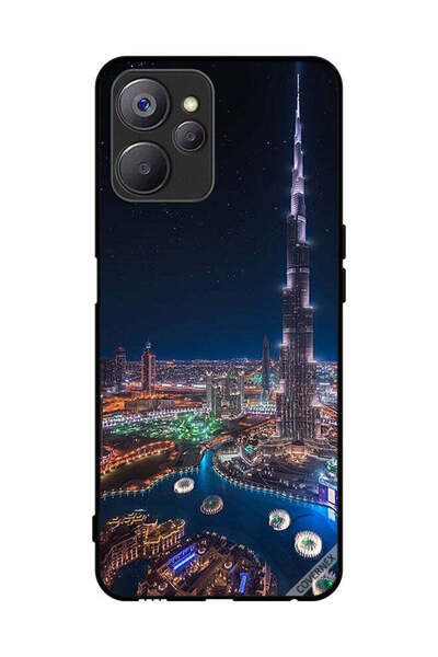 Covernex غطاء حماية لهاتف Realme 10 مع منظر ليلي لوسط المدينة