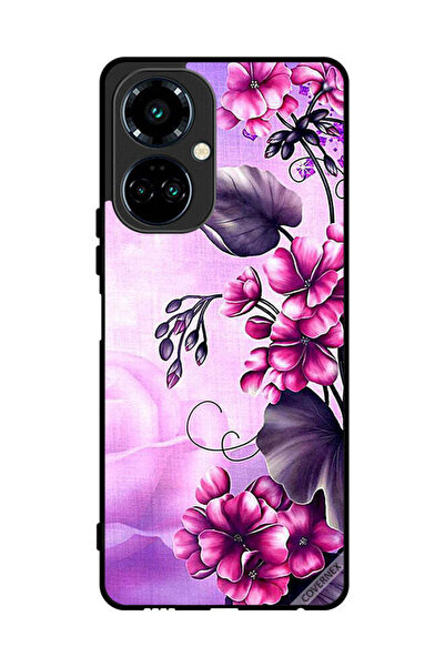 Covernex غطاء حماية لهاتف تكنو كامون 19 برو - خلفية زهور رومانسية