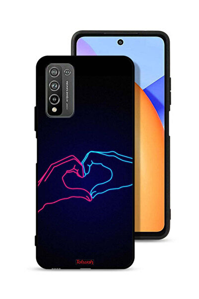 Tolwak Honor 10X Lite Protective Case Cover Touching Hand Making Heart