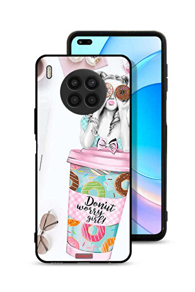Tolwak غطاء حماية لهاتف هواوي نوفا 8i بتصميم فتاة دونات ووري